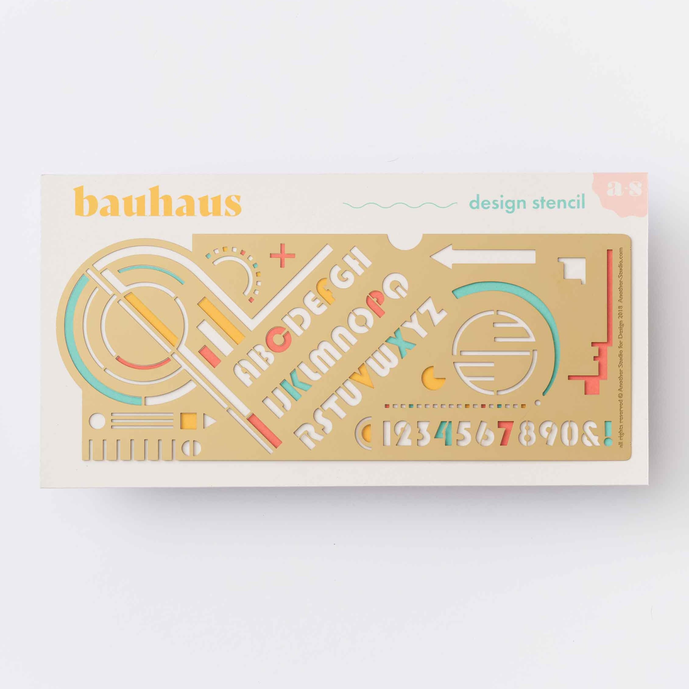 Another Studio Bauhaus Brass Drawing Stencil for Arts and Journaling