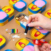 Sewing Kit in Bold Colour Tin