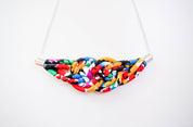 Chunky Liberty Fabric Knot Pendant - Deco Florals: Gloria Lomo