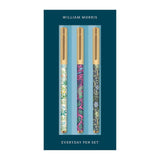 William Morris Everyday Pen Set, 3 Patterned Pens Gift Set