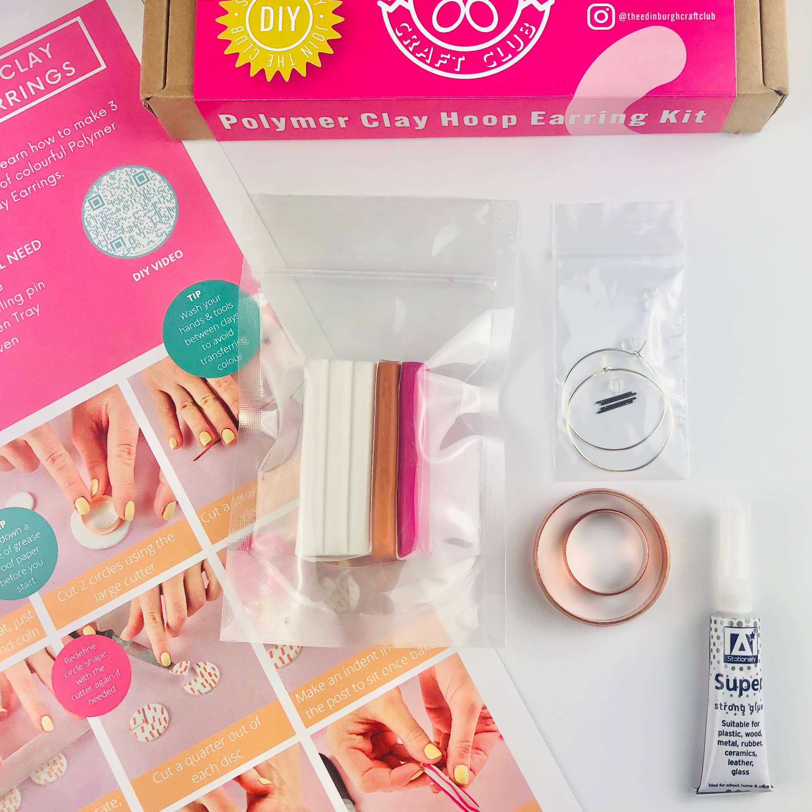Polymer Clay Hoop Earring Kit