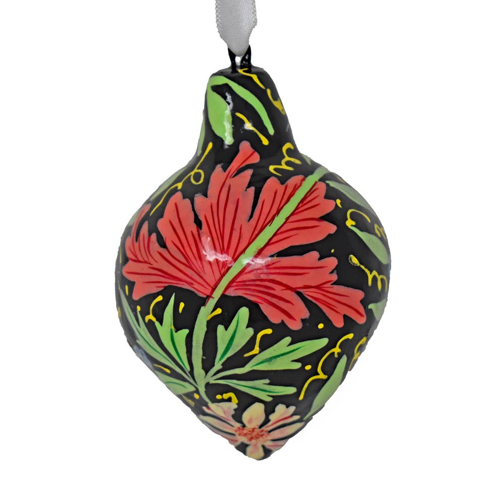 Hand-Painted Papier Mâché Lantern Bauble