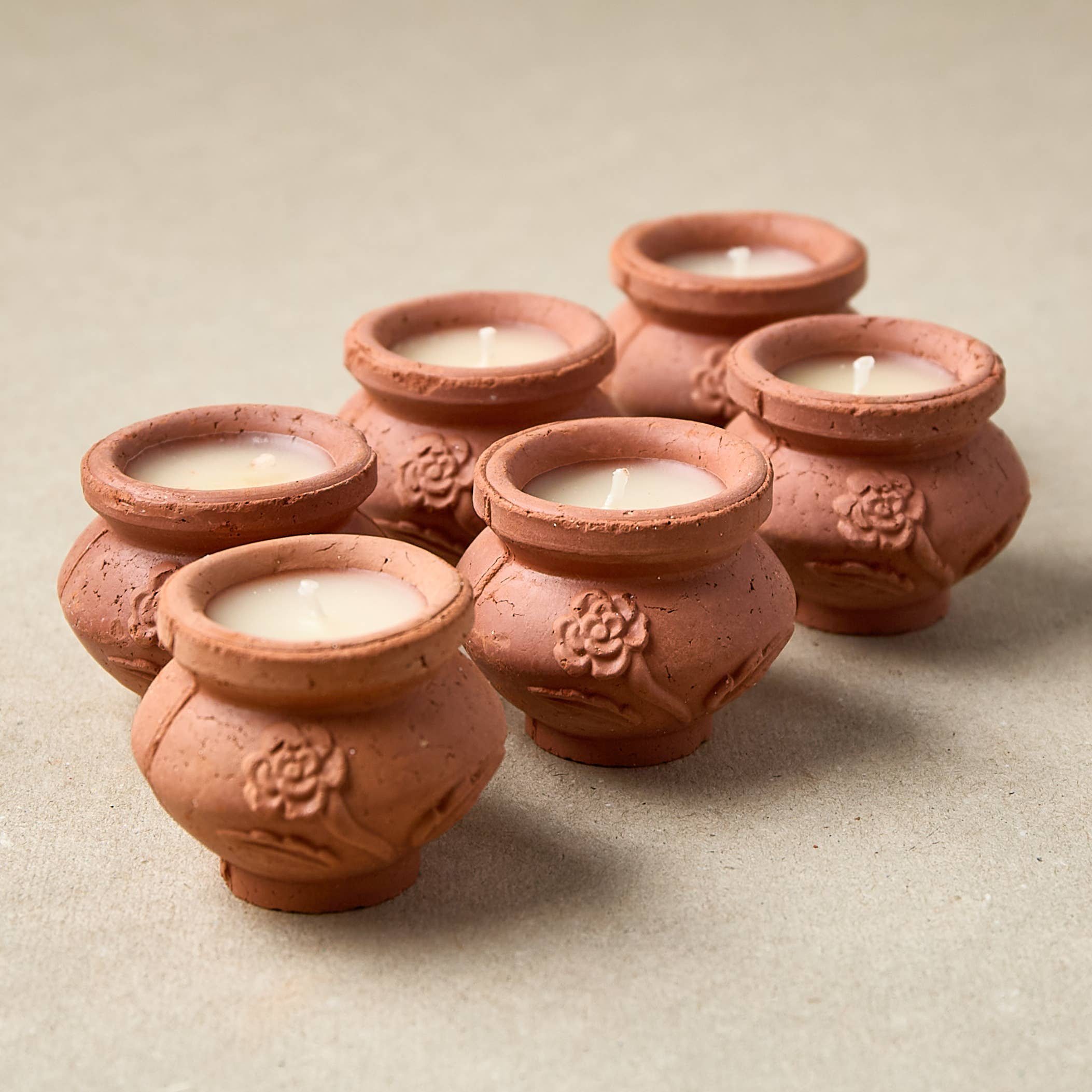 Handmade Terracotta candles - Megah Box of 6