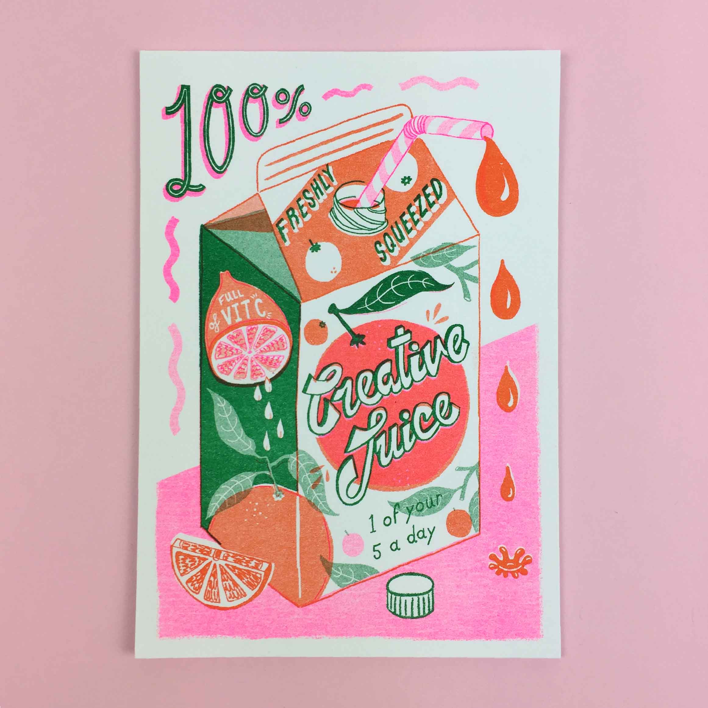 A5 Creative Juice Risograph Print