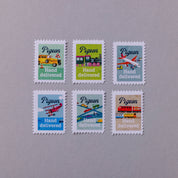 Pack of 6 hand delivery stamps, seals for letters
