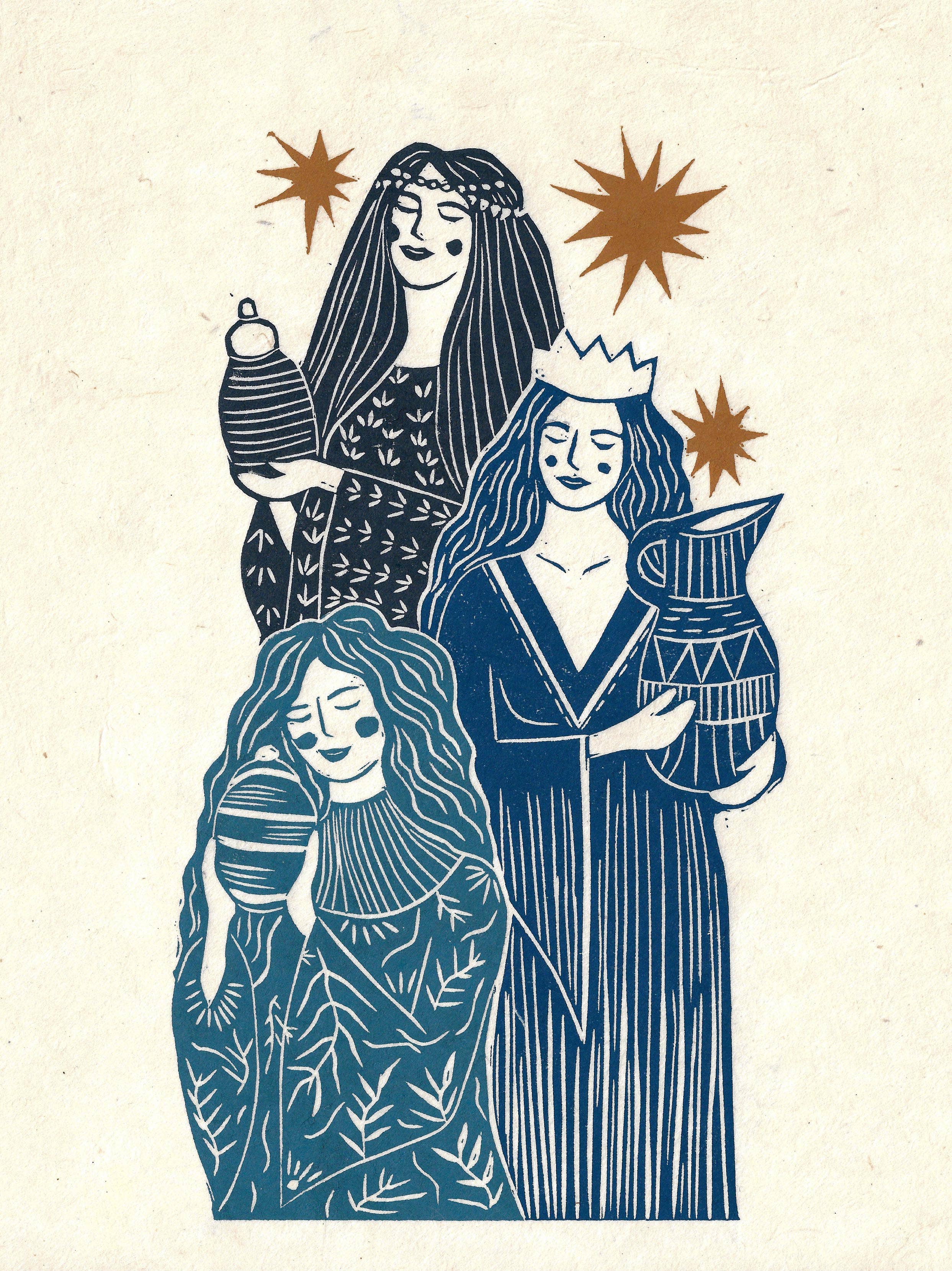 Three Wise Women Seasonal Card