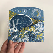 Moonlit Badgers Concertina Card