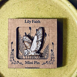 Barn Owl Mini pin Brooch