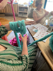 Arm knitting -  a snuggle blanket