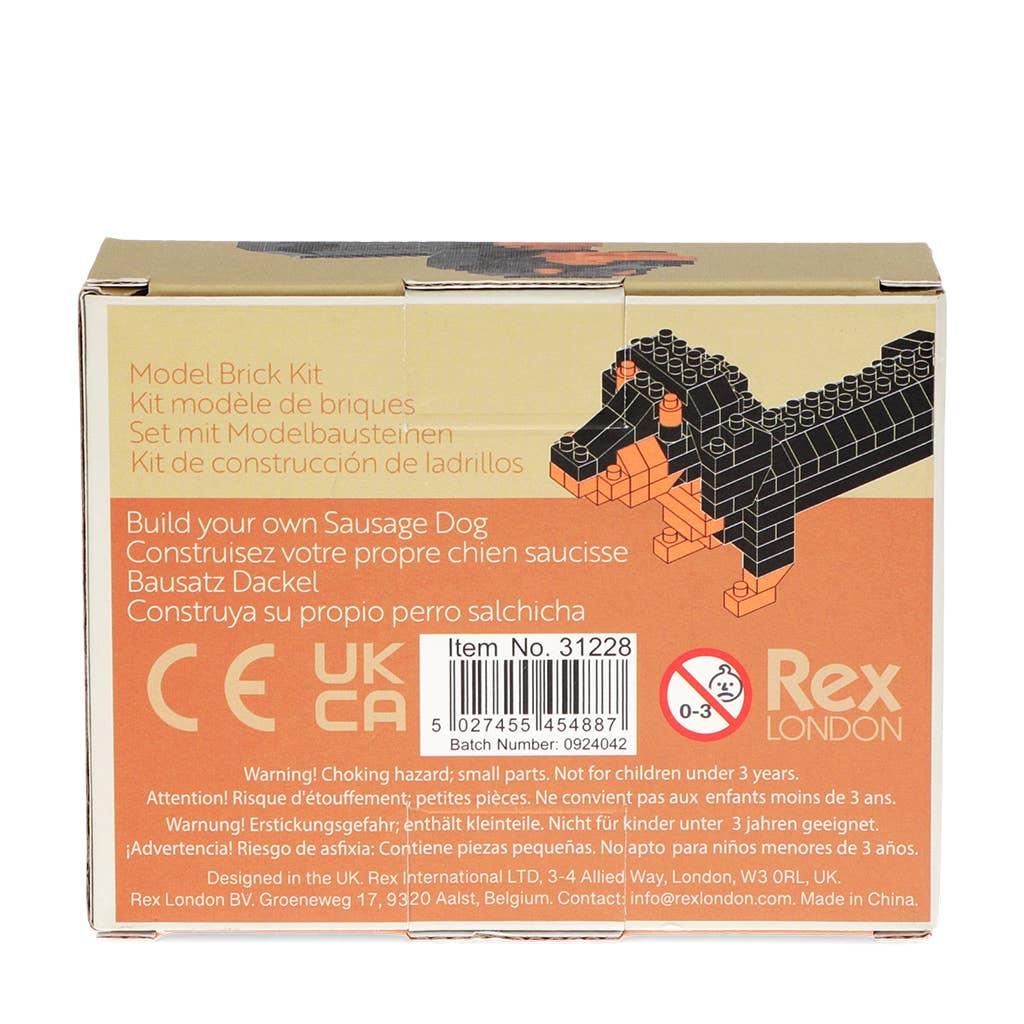 Sausage Dog Mini Building Block Kit (Age 6+)