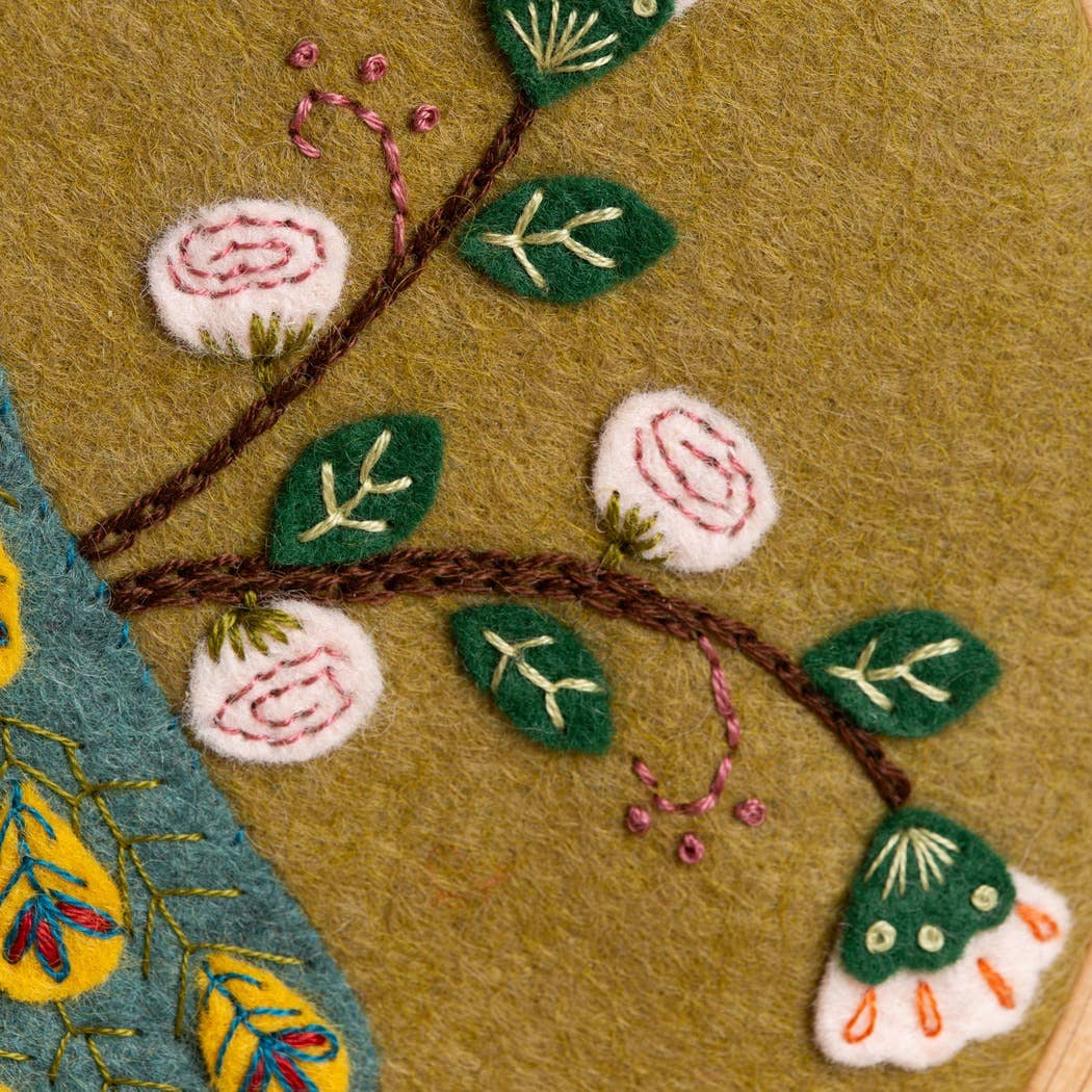 Corinne Lapierre Flamboyant Peacock Embroidery Hoop Kit
