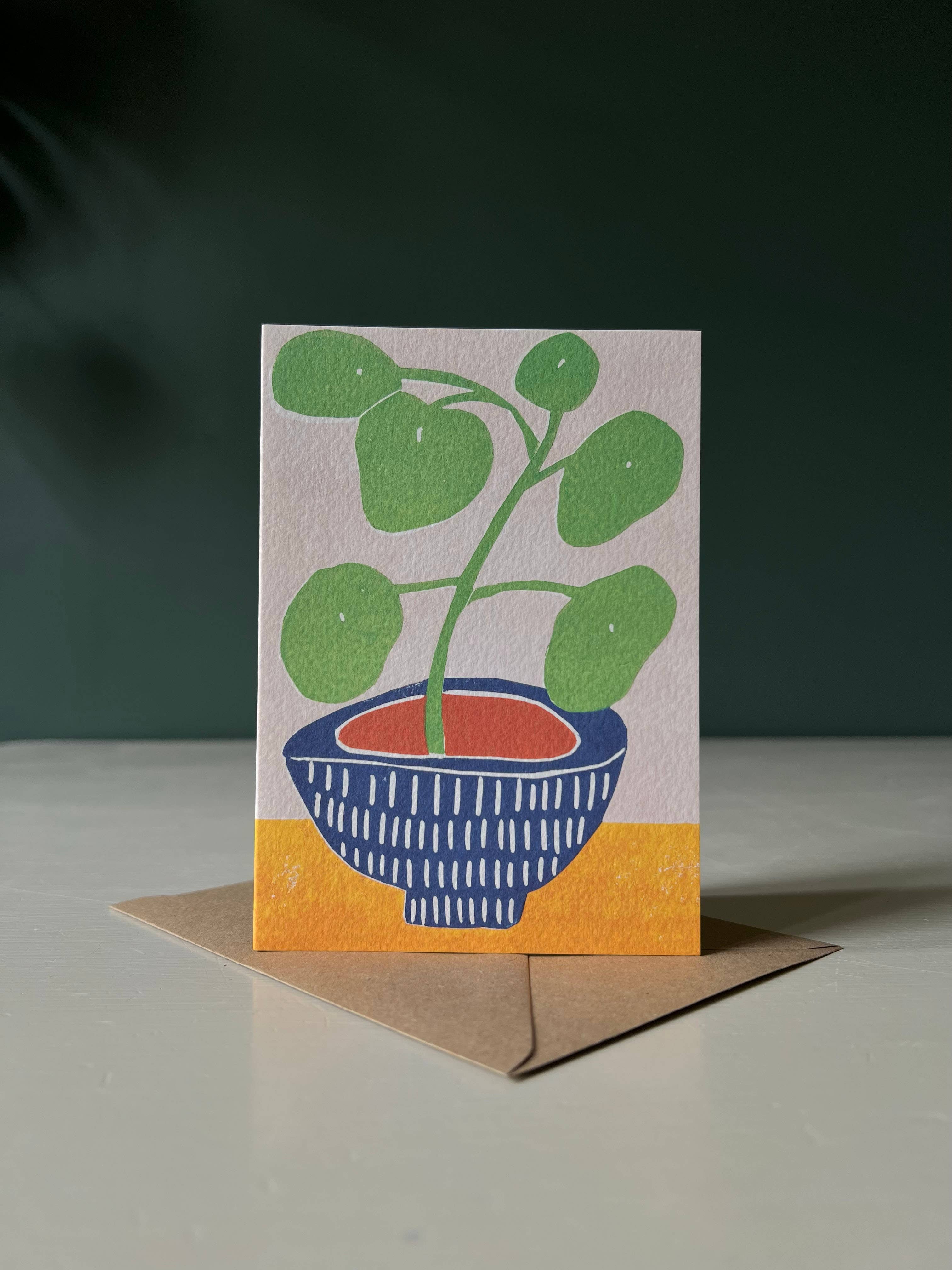 Luiza Holub Pilea Plant Greeting Card