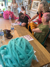 Arm knitting -  a snuggle blanket