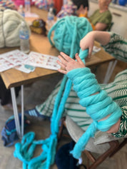 Arm knitting -  a snuggle blanket