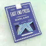 Concertina garland blue stars