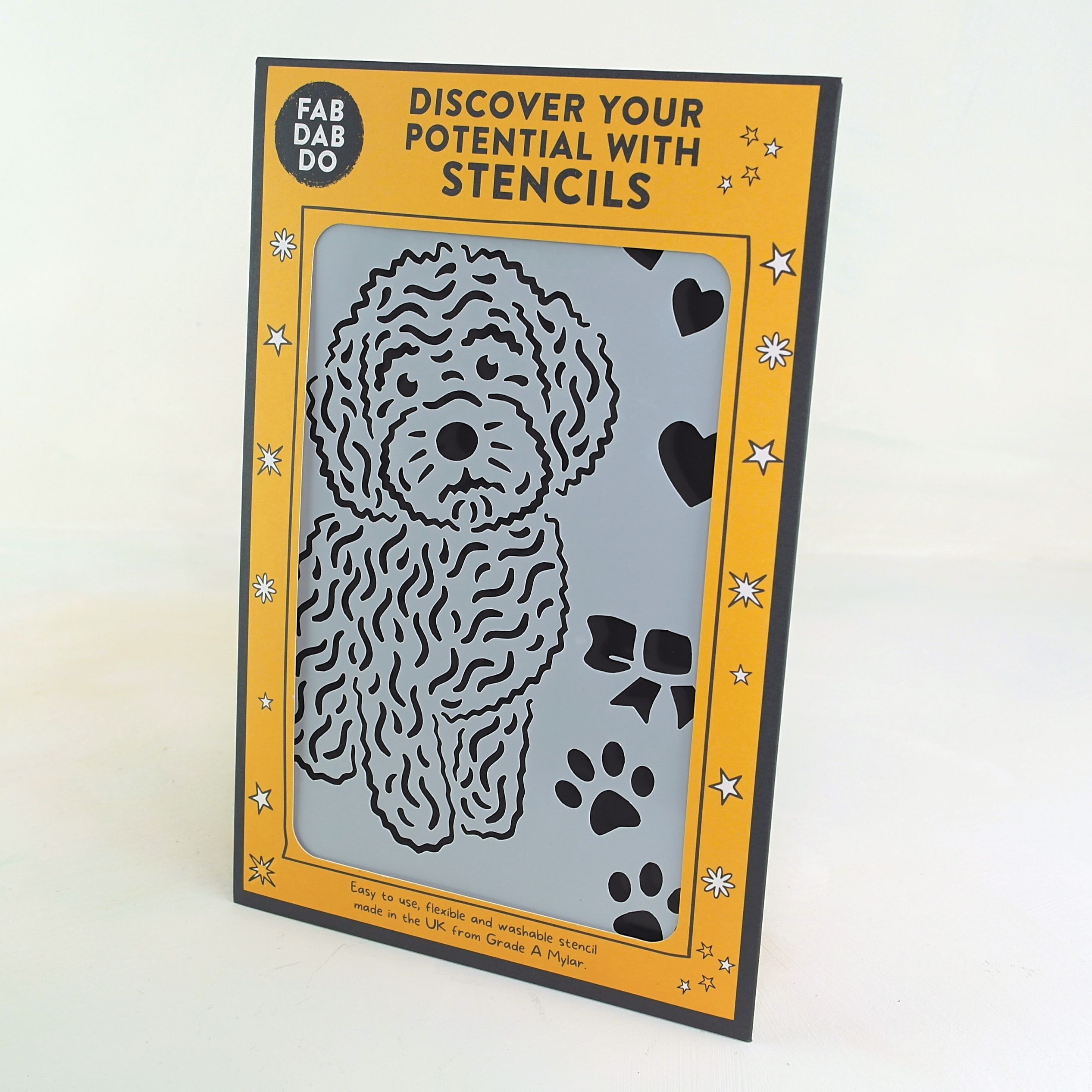 Stencils for fabric or paper