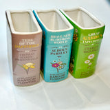 Ceramic Botanical Book Pen Pot