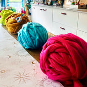 Arm knitting -  a snuggle blanket