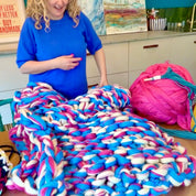 Arm knitting -  a snuggle blanket