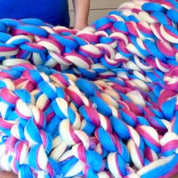 Arm knitting -  a snuggle blanket