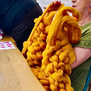 Arm knitting -  a snuggle blanket