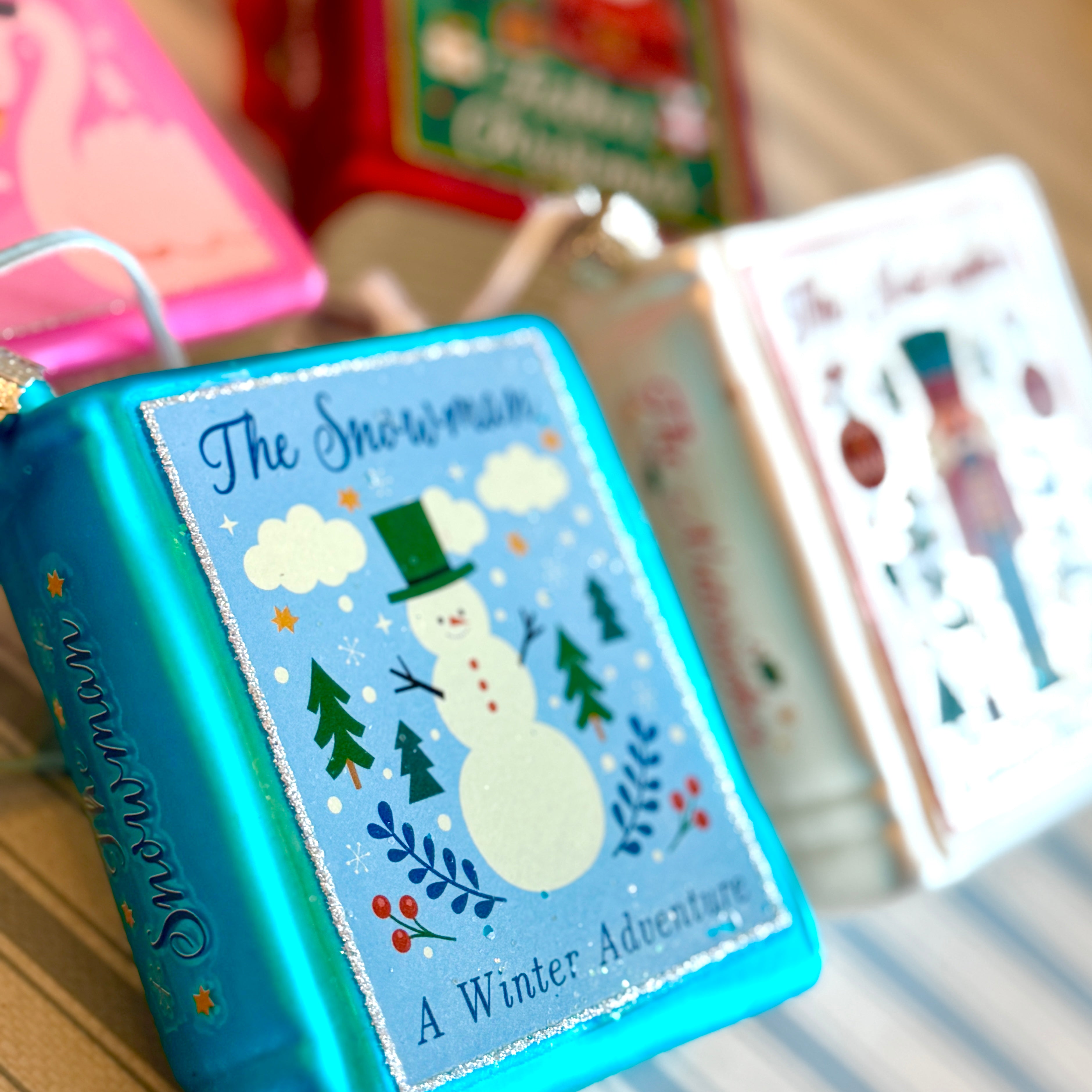 Set of 4 Vintage Fairytales Books, hanging decs