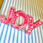JOY Painted Wooden Christmas sign
