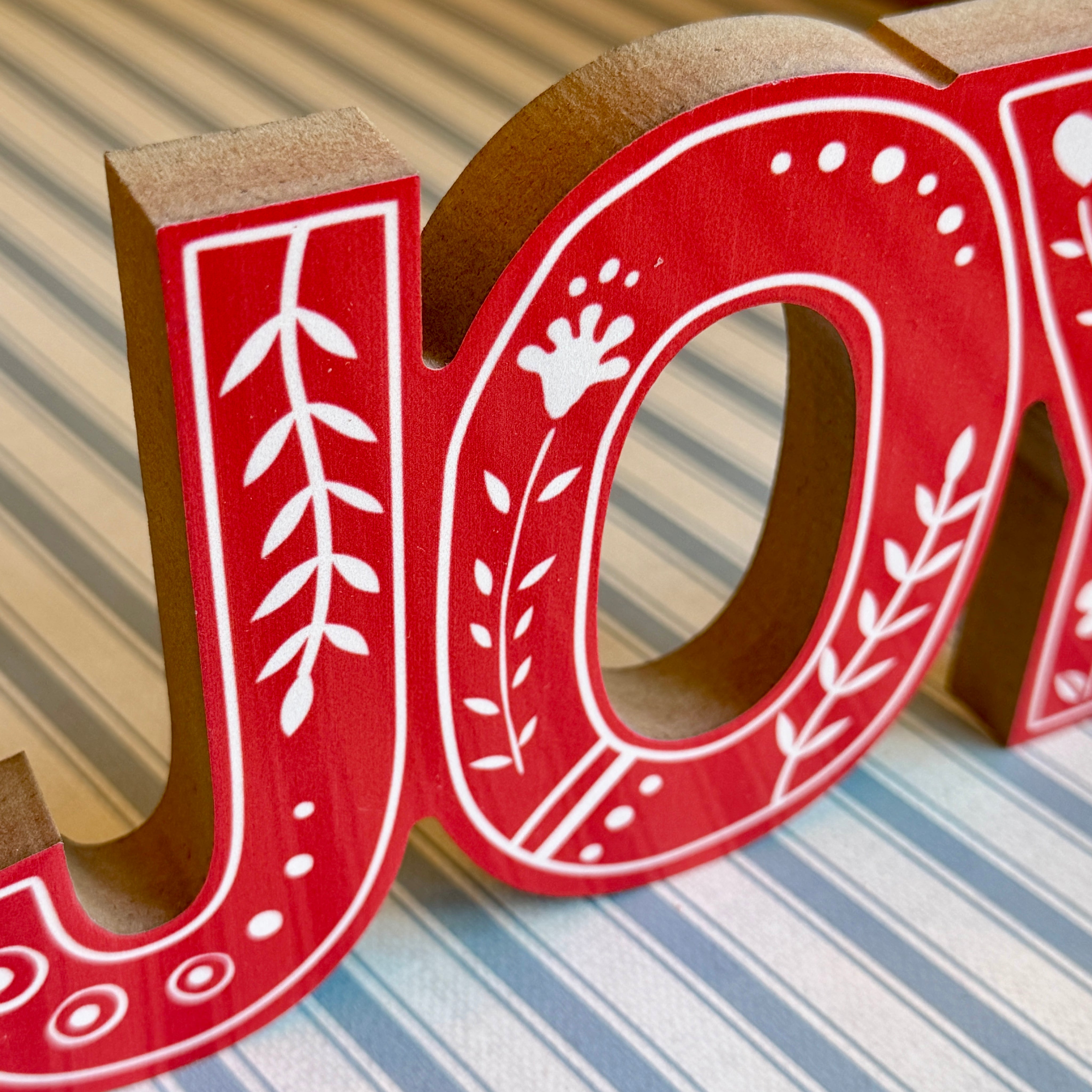 JOY Painted Wooden Christmas sign