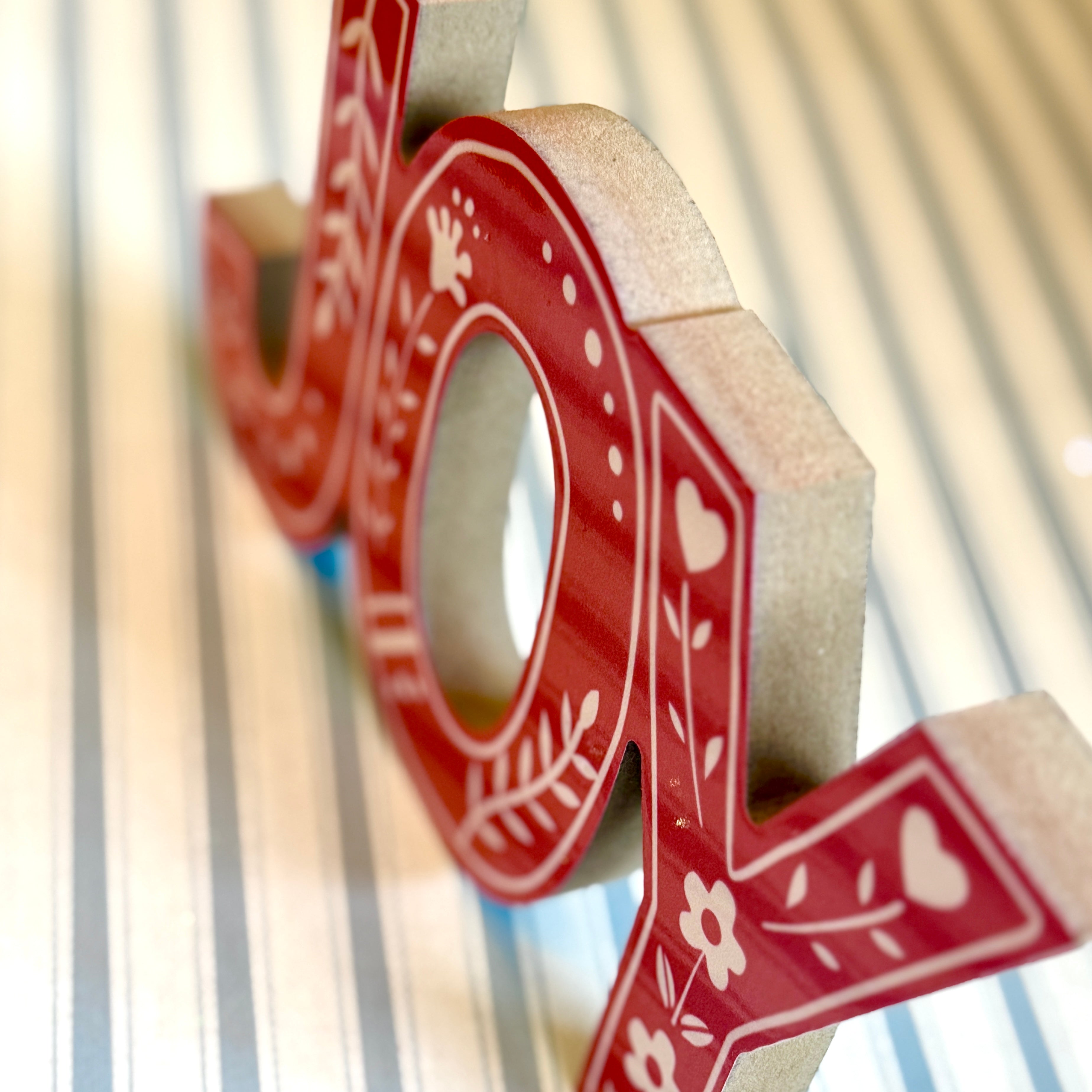 JOY Painted Wooden Christmas sign