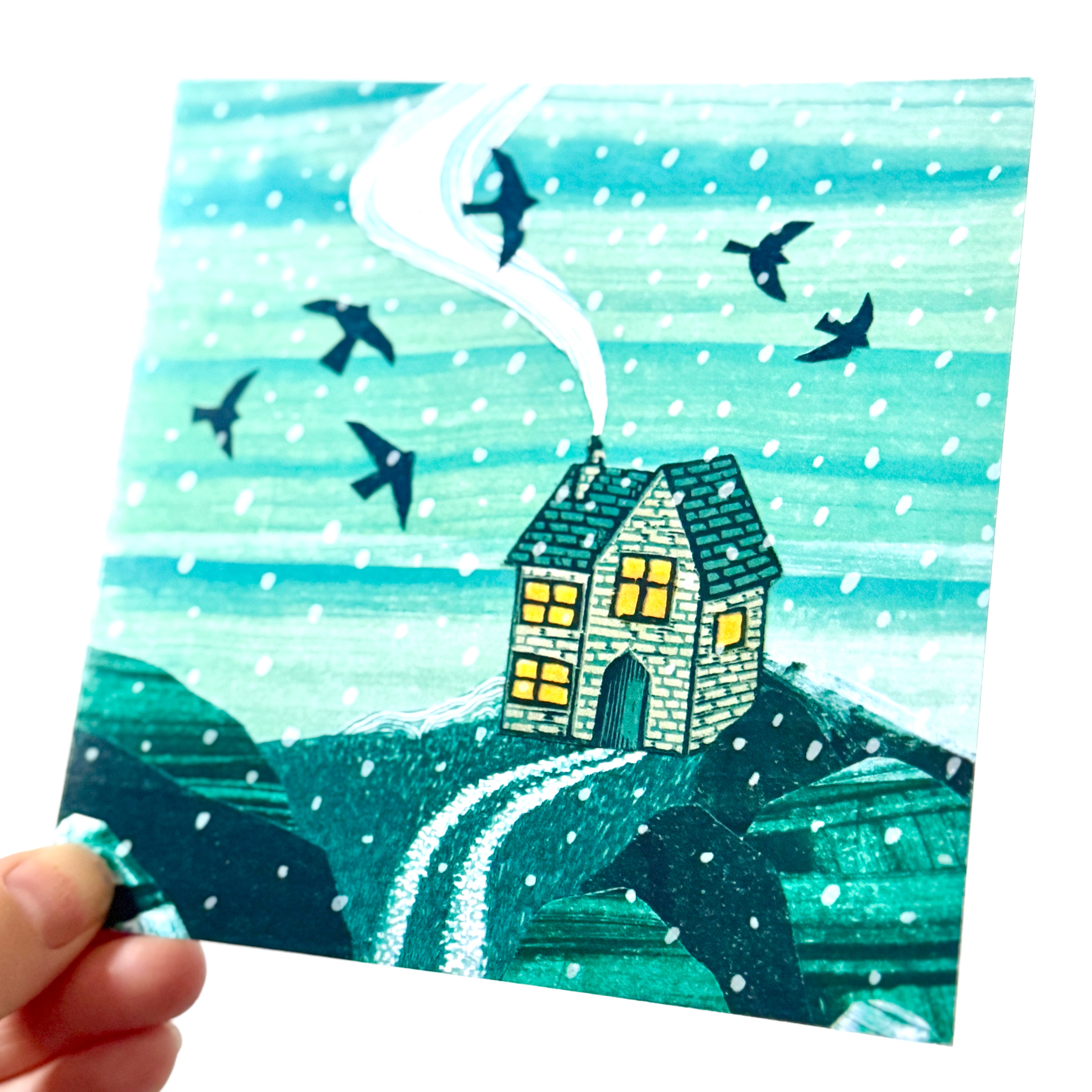 The First Snowfall Christmas Collage Card