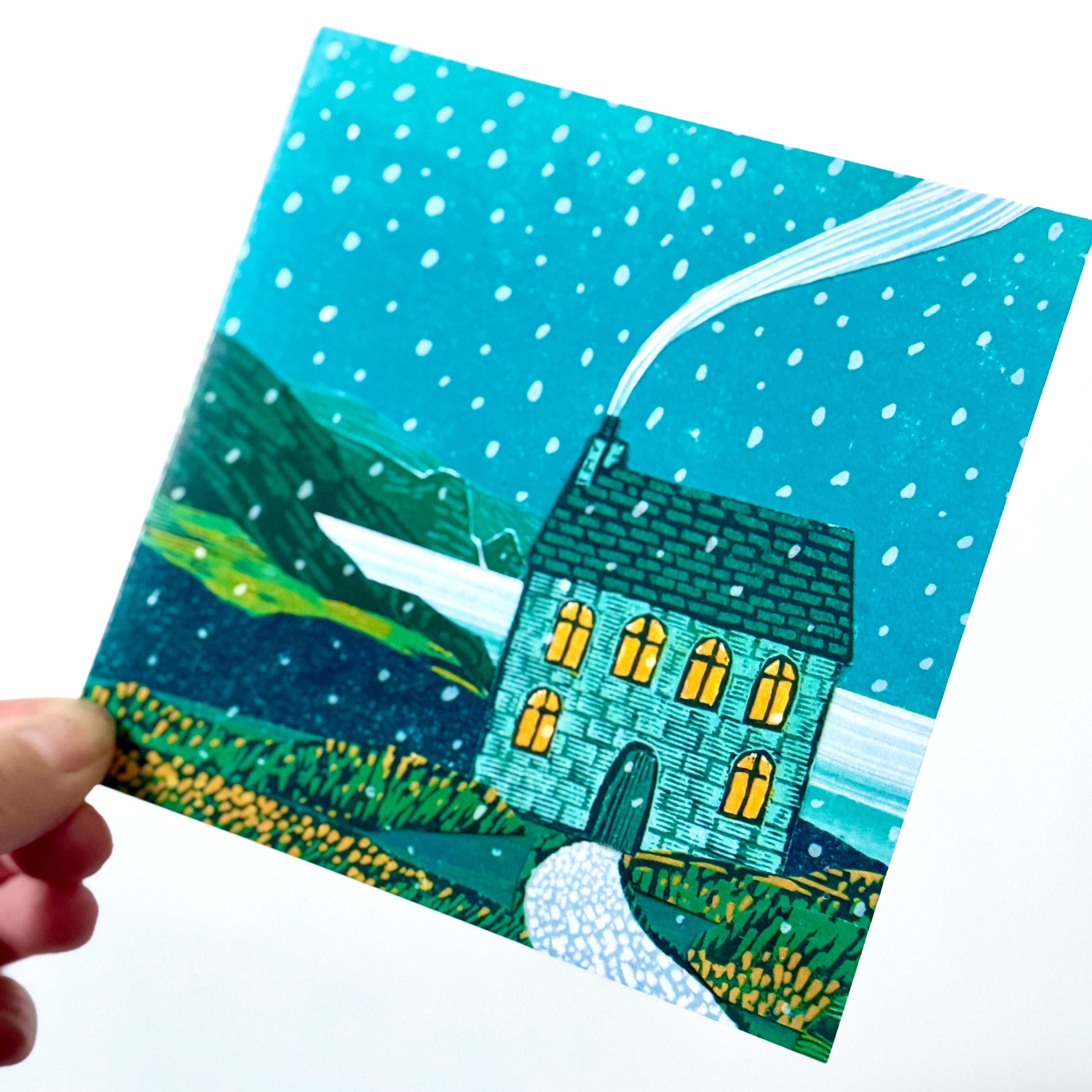 Snow by the Sea Christmas Collage Card