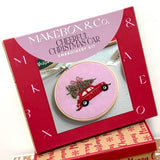 Cheerful Christmas Car Embroidery Kit