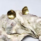 Buttercup blossom brass stud earrings