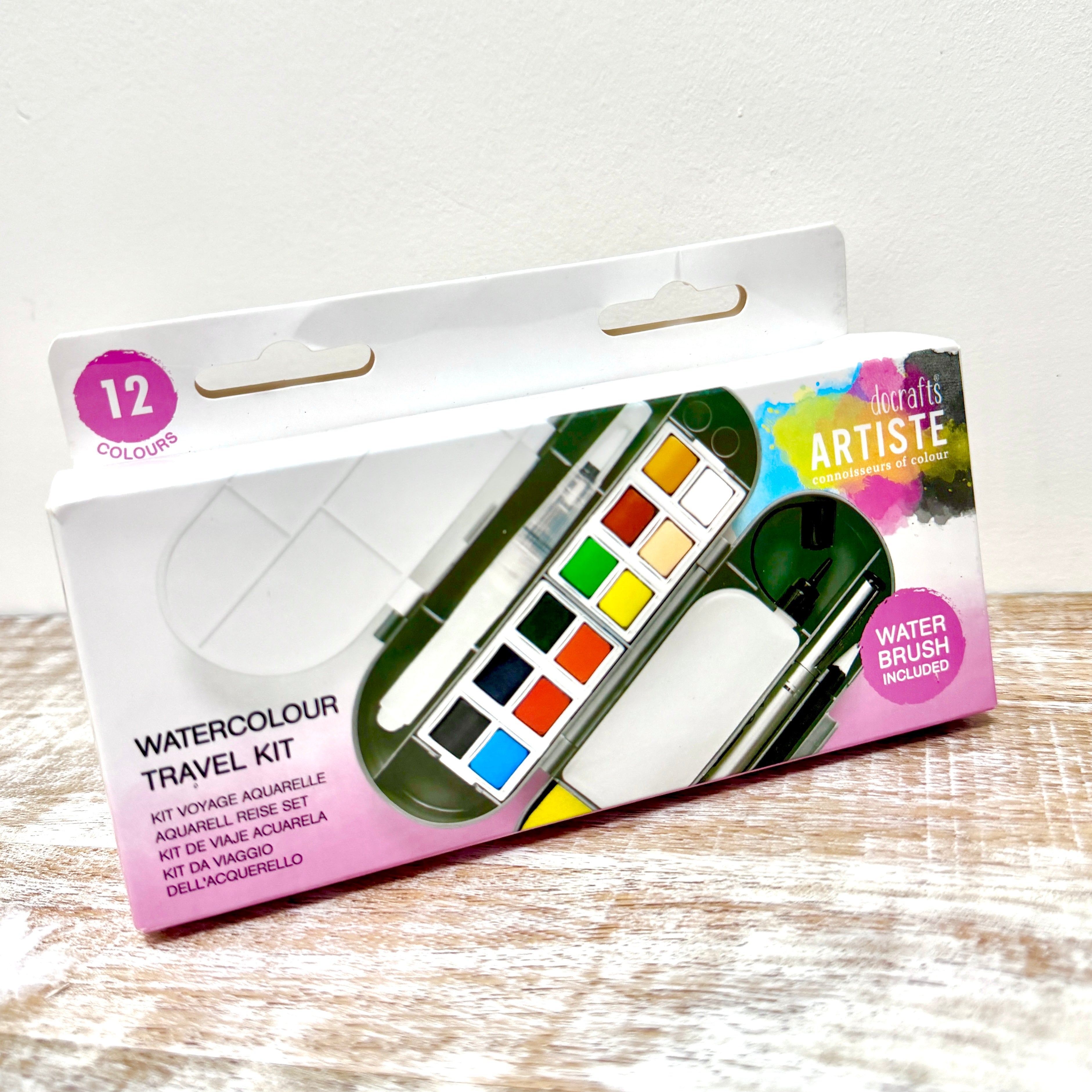 Artiste Watercolour Travel Kit – 12 Colours