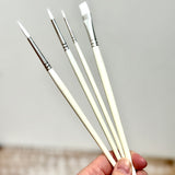 Artist Brush set, Synthetic Sable in 4 sizes
