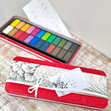 Watercolour Paint Tin – 24 Colours