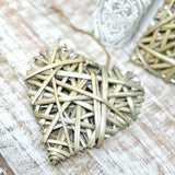 Grey willow hanging heart, 15cm