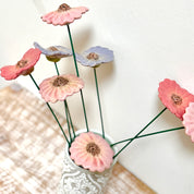 Ceramic hand glazed flowers