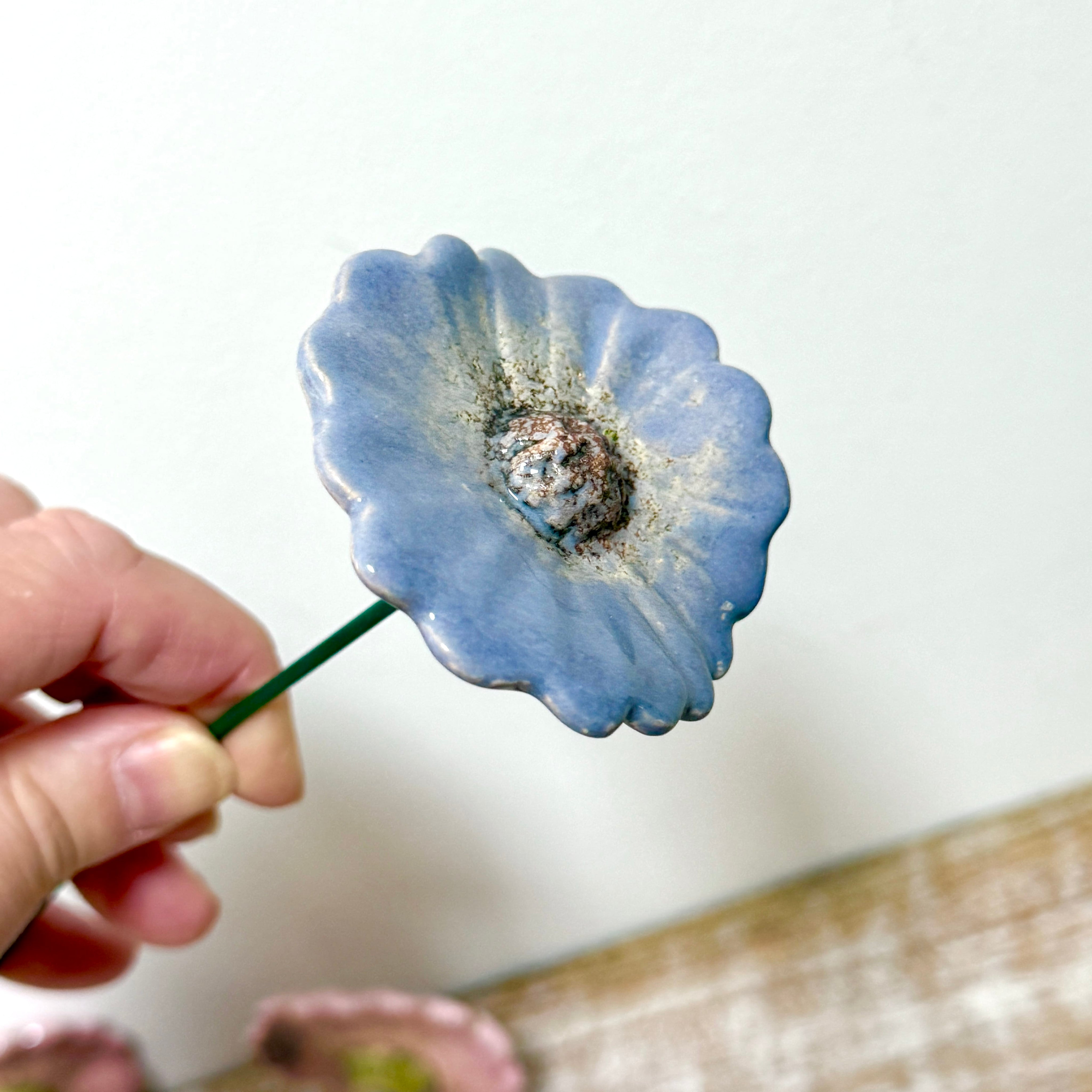 Ceramic hand glazed flowers