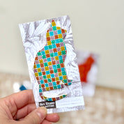 Hand painted cat brooch