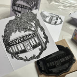 Hand printed gift card