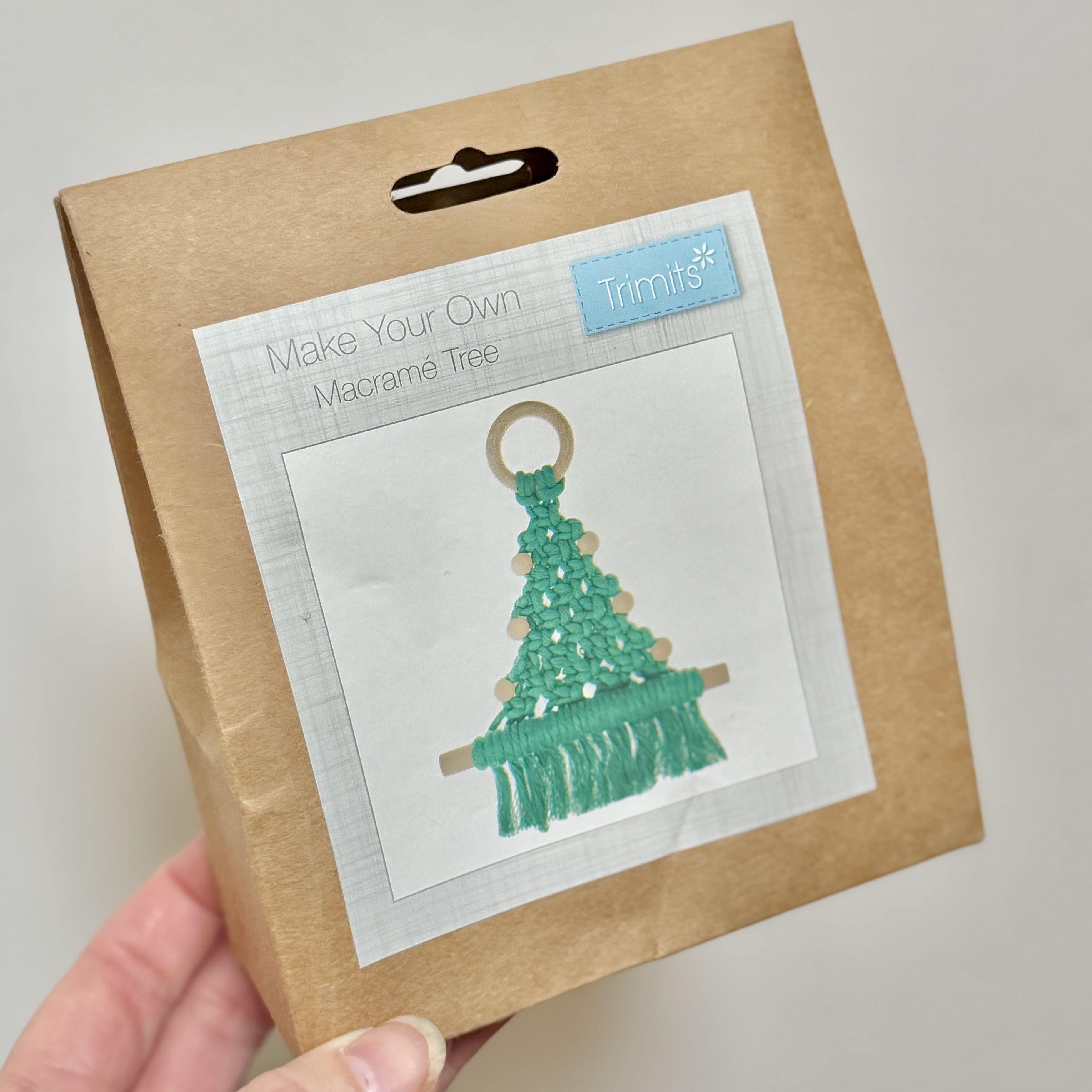 Macrame mini christmas tree kit