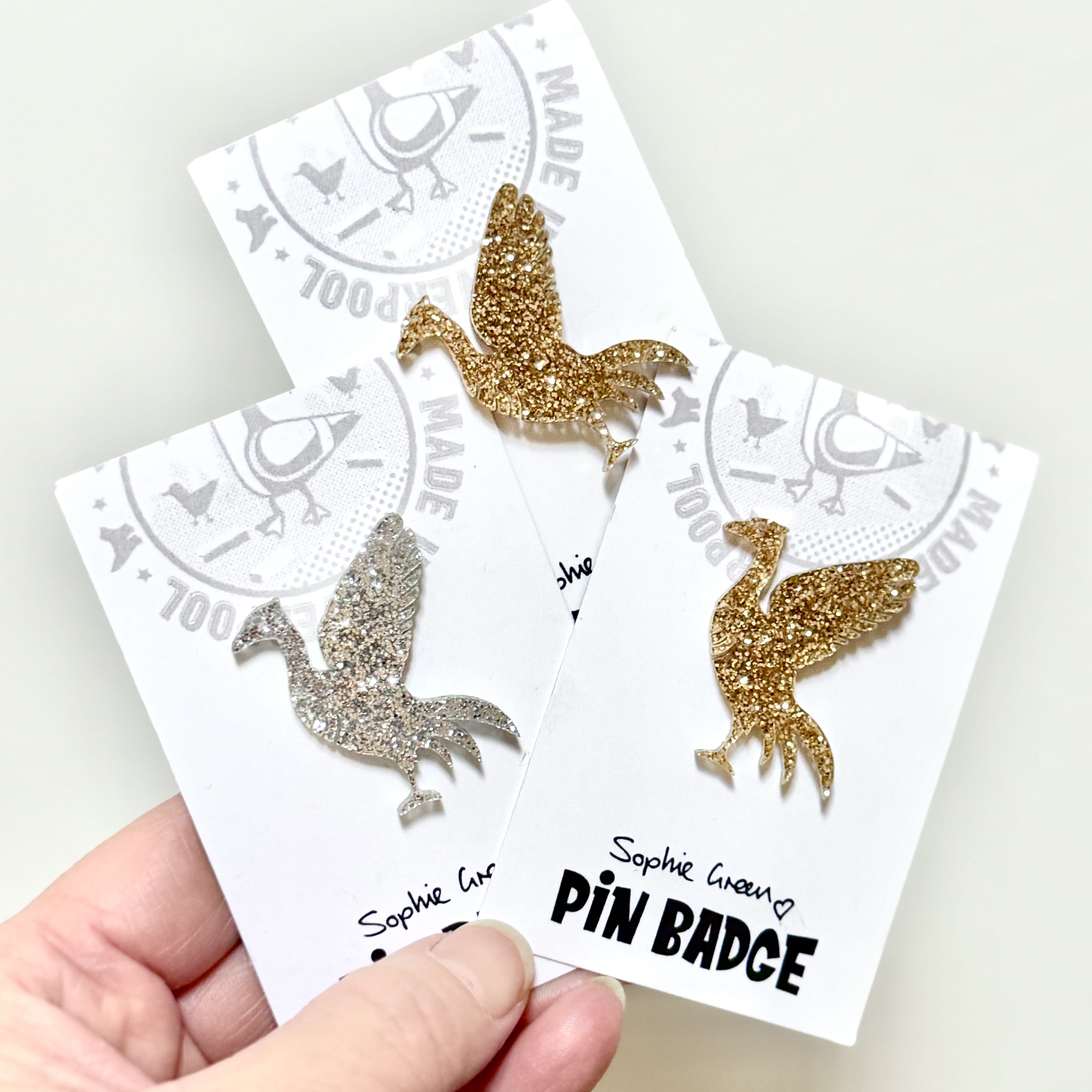 Pin brooch Liverpool Bird