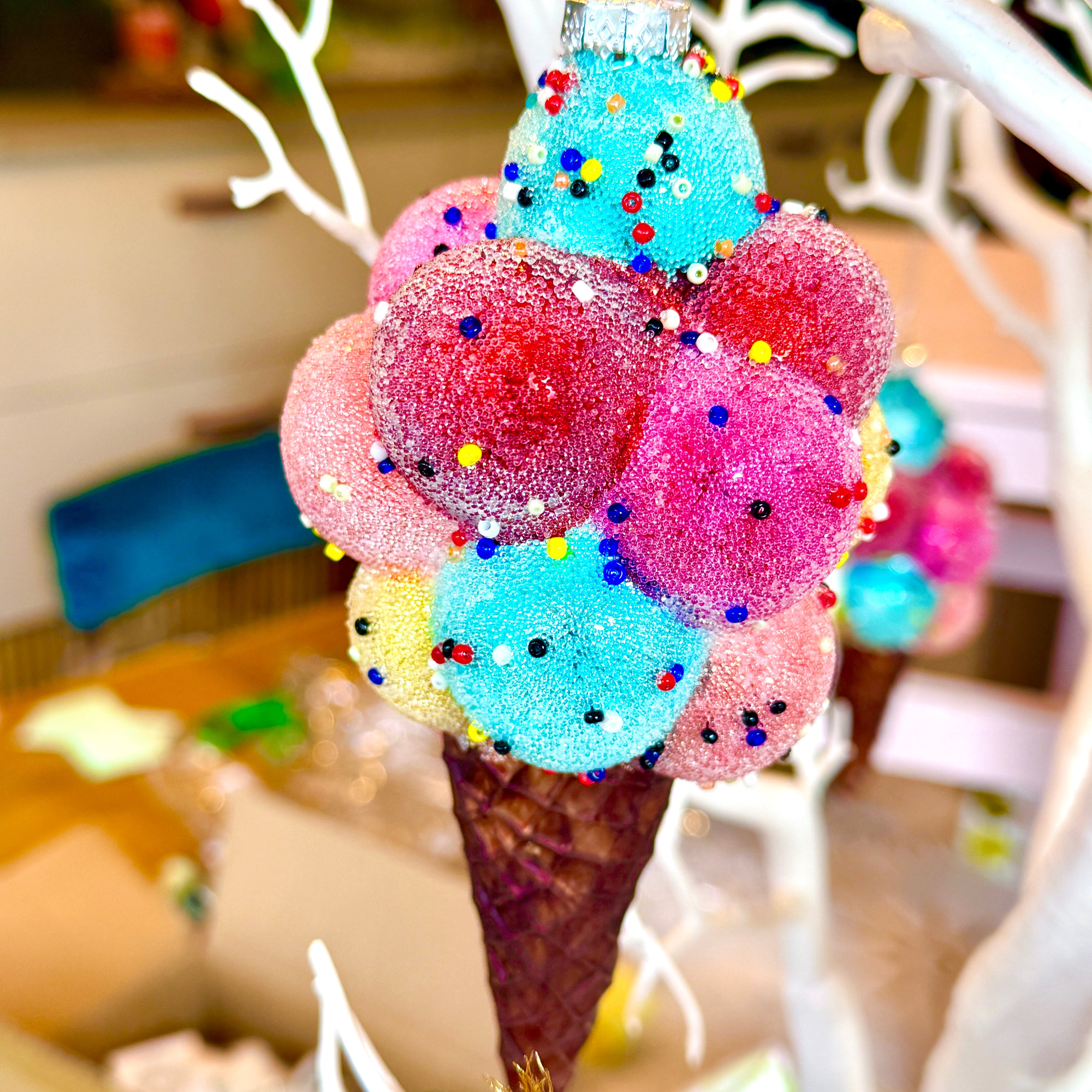 Ice cream cone Christmas decoration