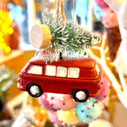 Christmas camper van tree dec