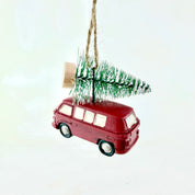 Christmas camper van tree dec