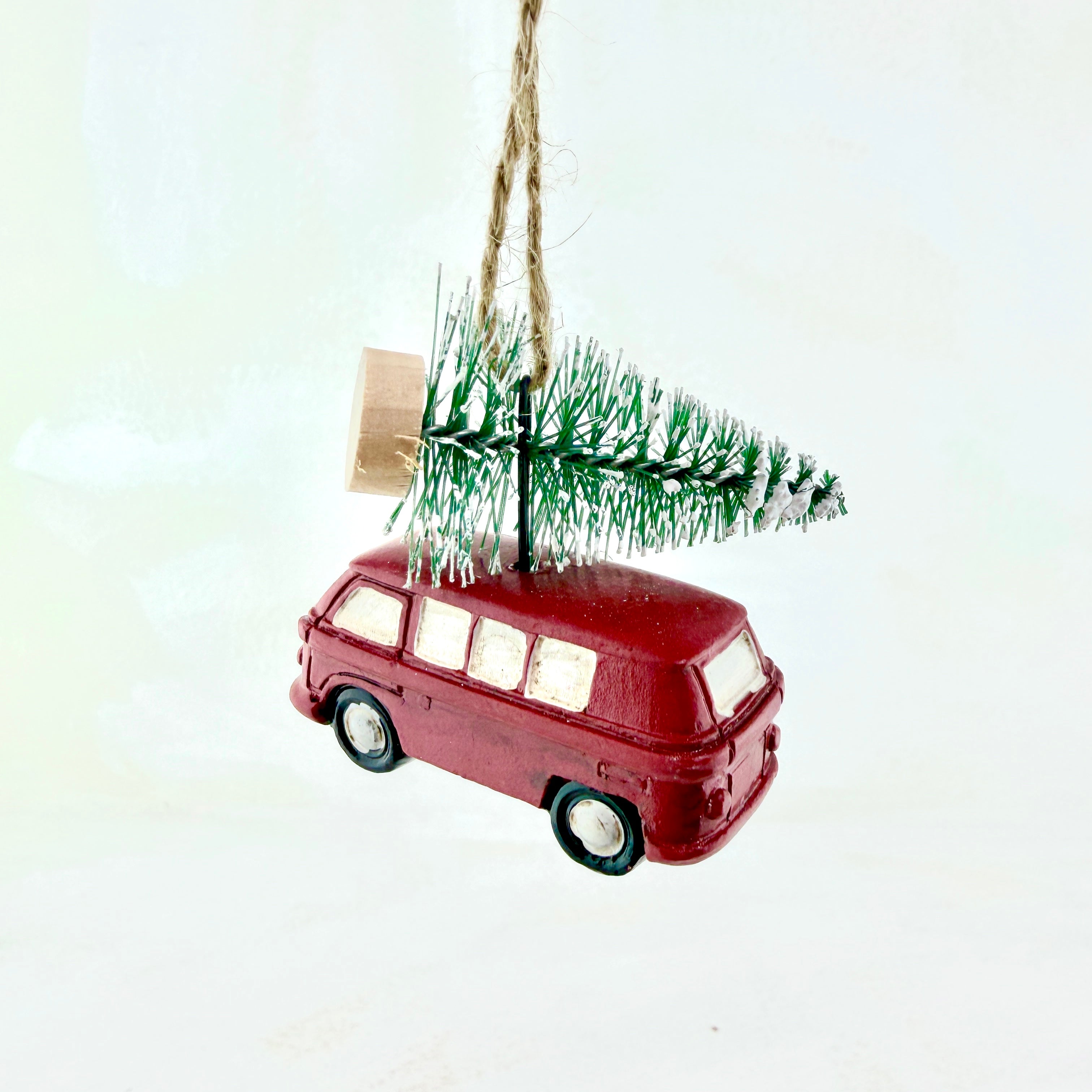 Christmas camper van tree dec