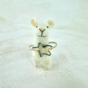 Wool mouse with glitter star