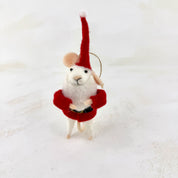 Wool mouse as santa!