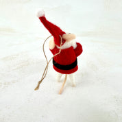 Wool mouse as santa!